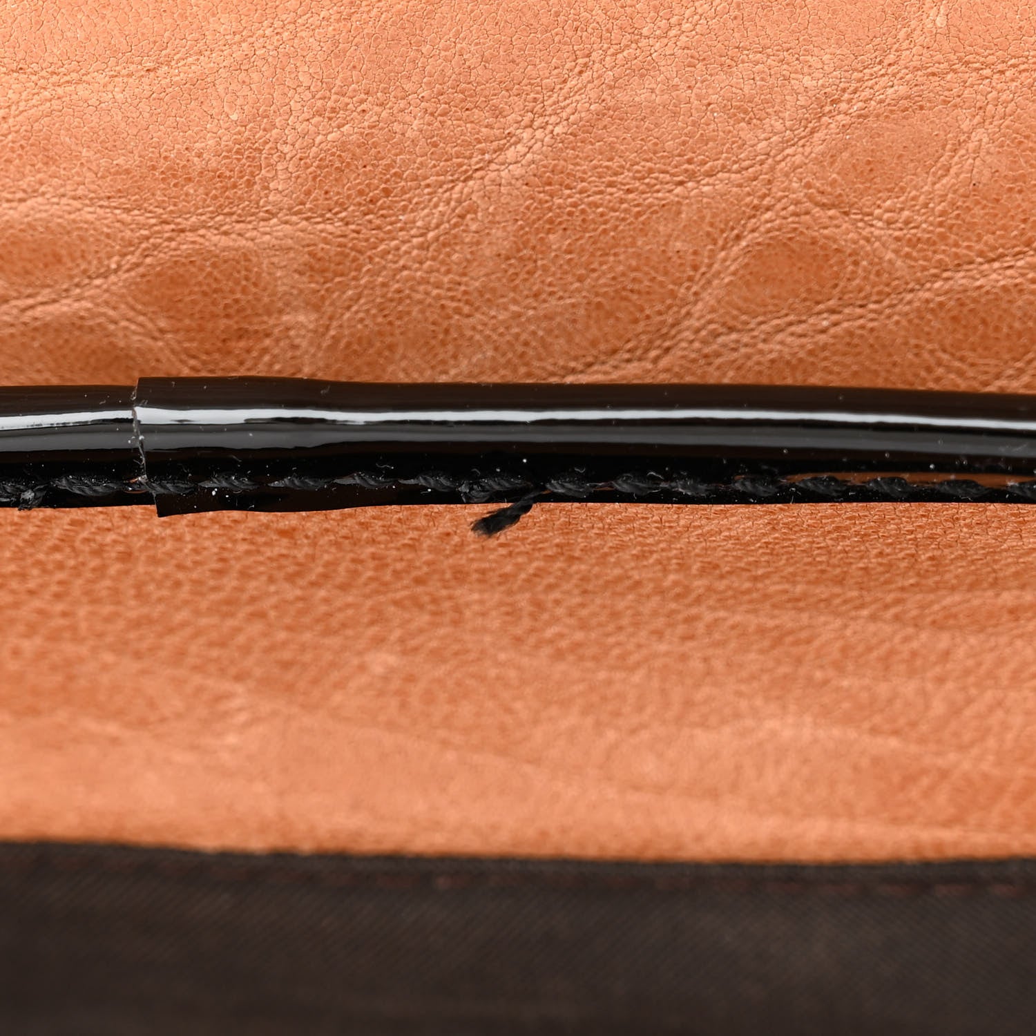 Fendi Nappa Patent B Bag Osso Black 8 of 13