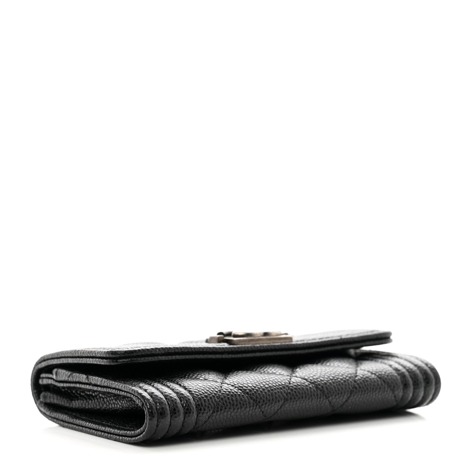Chanel Caviar Quilted Boy Flap Card Holder Black 4 of 8