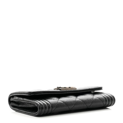 Chanel Caviar Quilted Boy Flap Card Holder Black 4 of 8