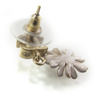 Chanel Daisy CC Dangle Earrings Gold 4 of 5
