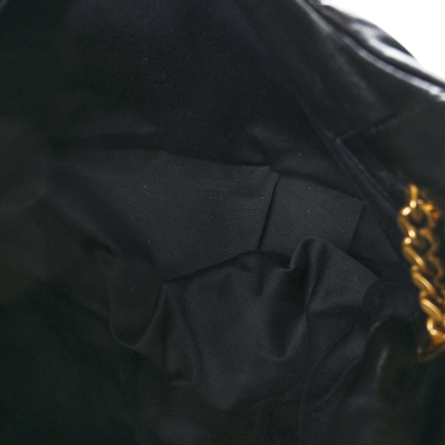 Saint Laurent Lambskin Quilted Tri-Metal Medium Loulou Puffer Monogram Chain Satchel Black 5 of 9