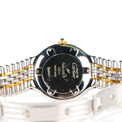 Cartier Stainless Steel 18K Yellow Gold 28mm Must De 21 Bullet Link Quartz Watch 6 of 7