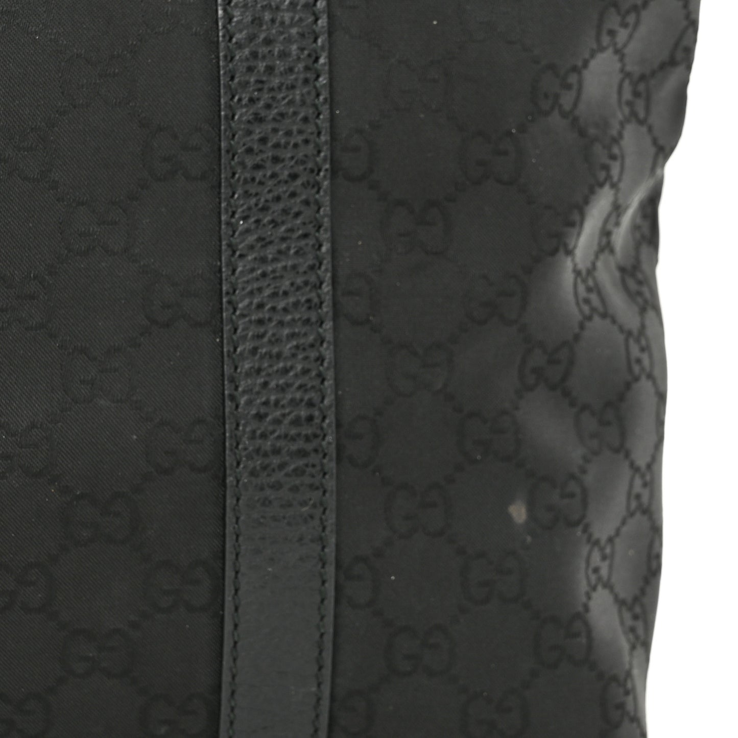 Nylon Monogram Medium GG Charm Dome Satchel Black
