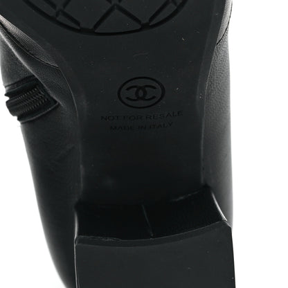 Chanel Stretch Lambskin Cap Toe CC Short Boots 37 Black 7 of 10