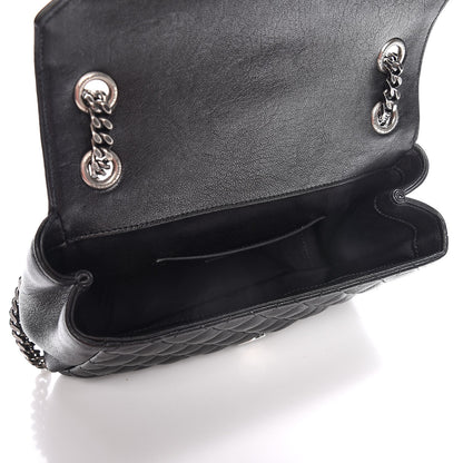 Saint Laurent Sheepskin Tri-Quilt Monogram Medium College Bag Black 5 of 9