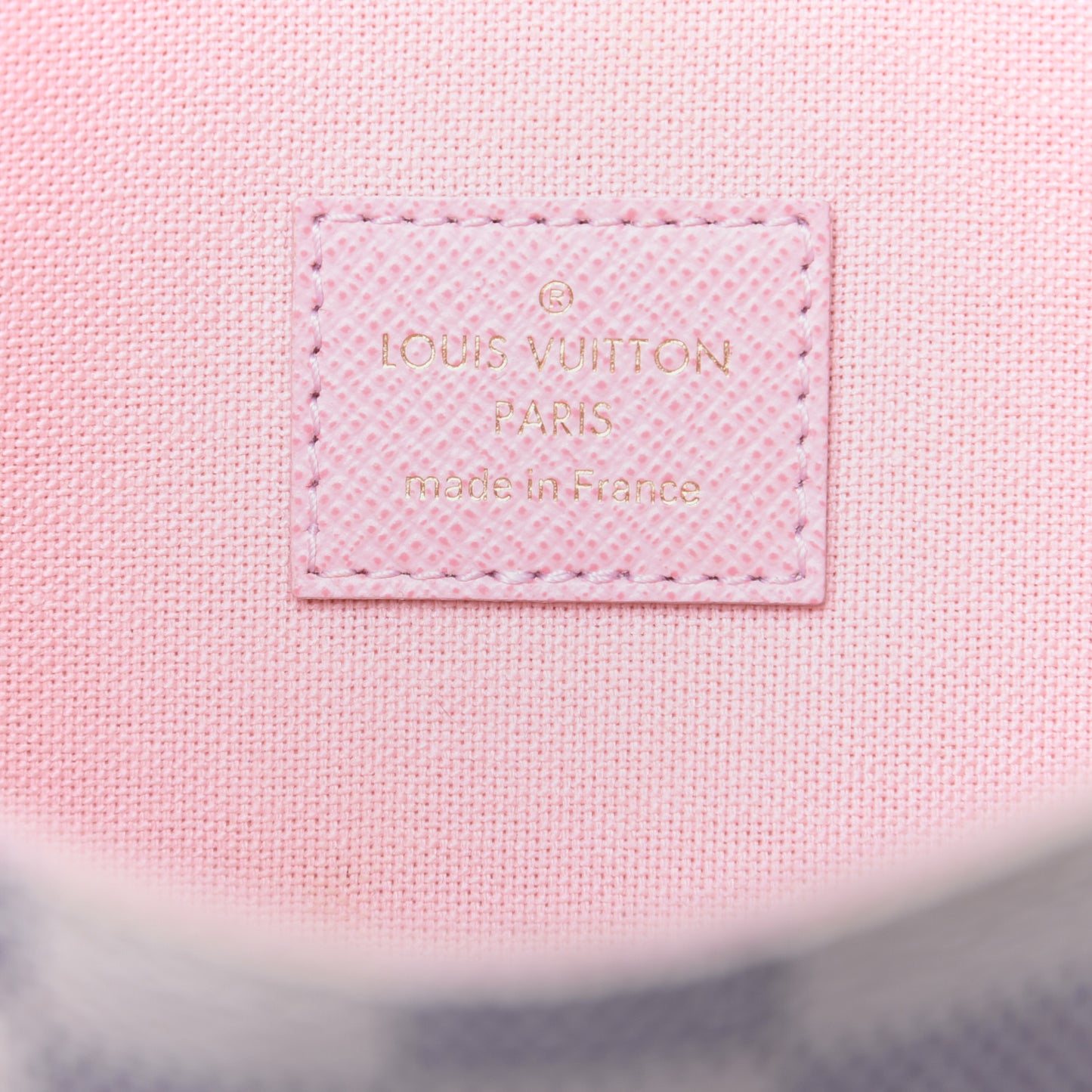 Damier Azur Pochette Felicie Chain Wallet Rose Ballerine