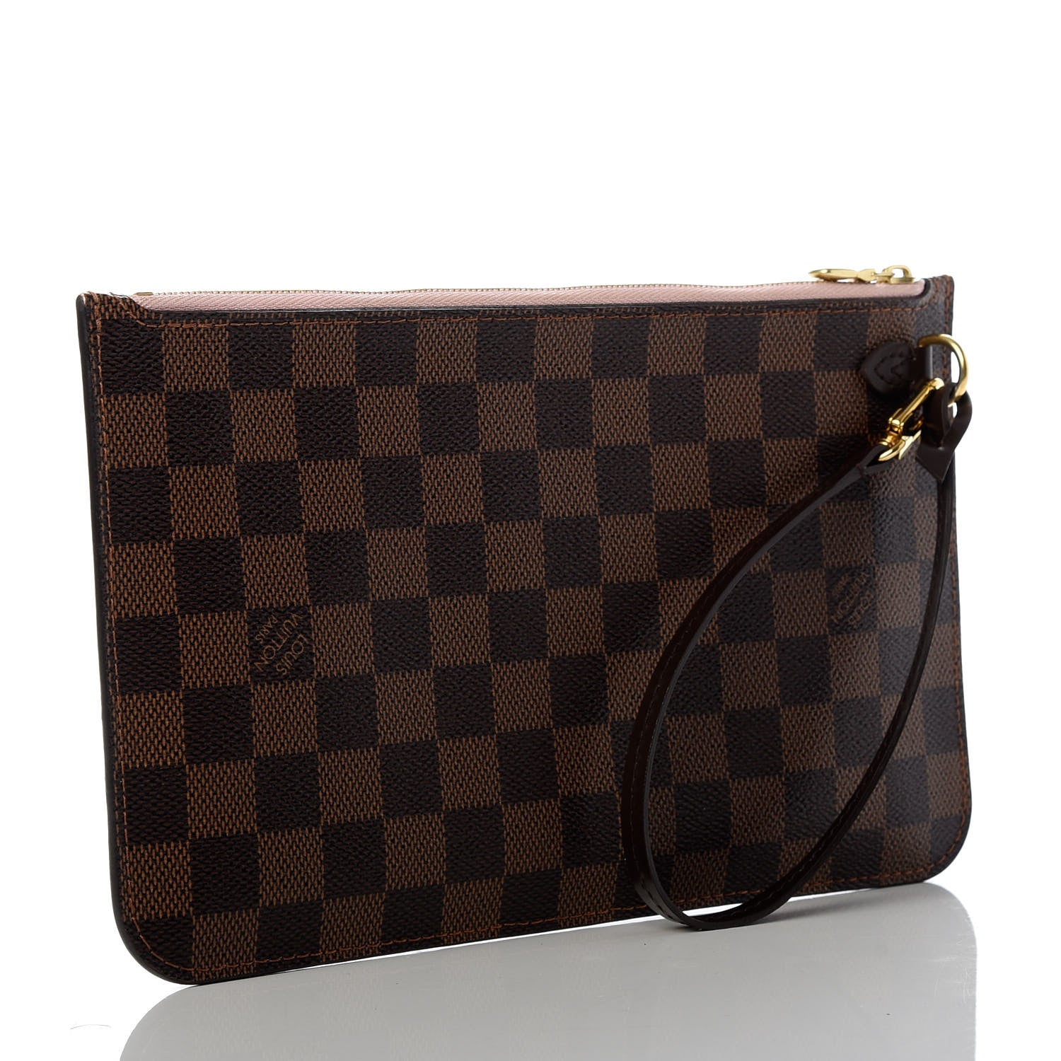 Louis Vuitton Damier Ebene Neverfull MM GM Pochette Rose Ballerine 3 of 8