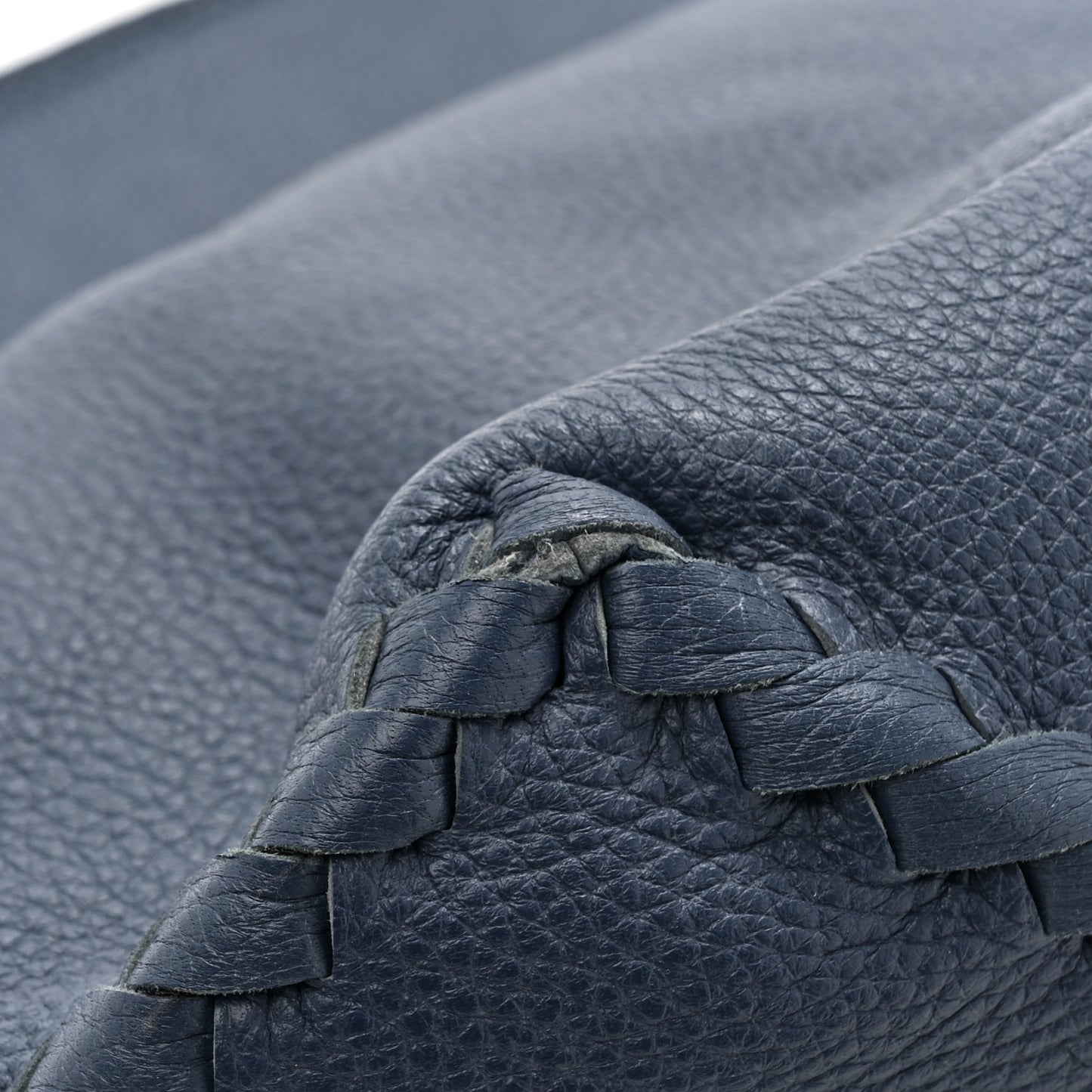 Washed Cervo Deerskin Large Hobo Denim