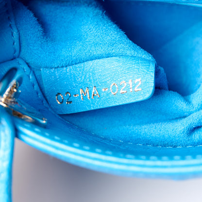 Christian Dior Ostrich Micro Lady Dior Blue 7 of 11