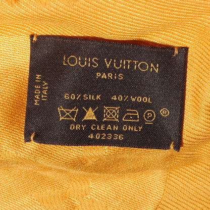 Louis Vuitton Wool Silk Monogram Shawl Safran 5 of 5