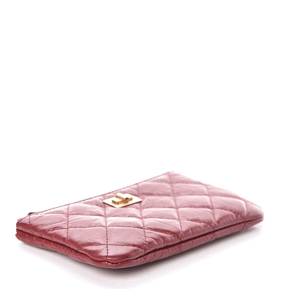 Chanel Aged Calfskin Quilted Small Reissue Cosmetic Case Burdundy 4 of 7