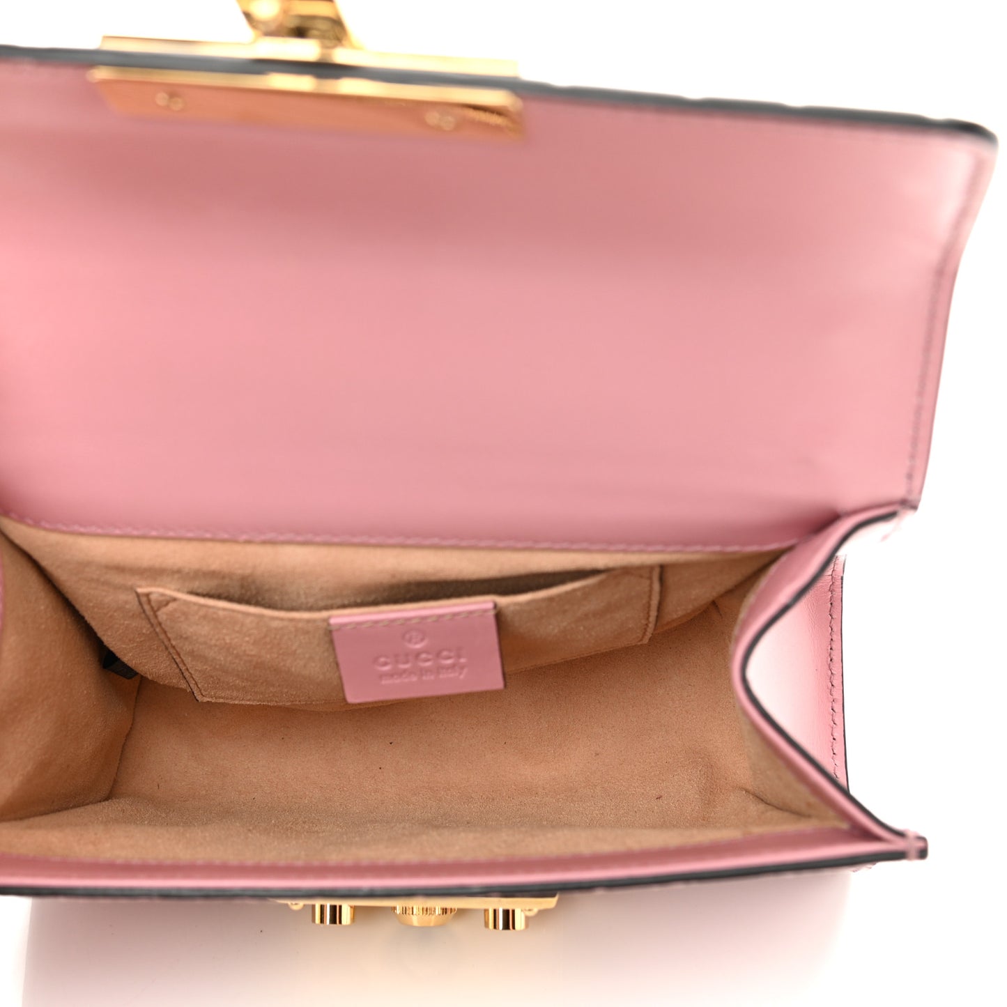 Guccissima Small Padlock Shoulder Bag Rose Baby Candy