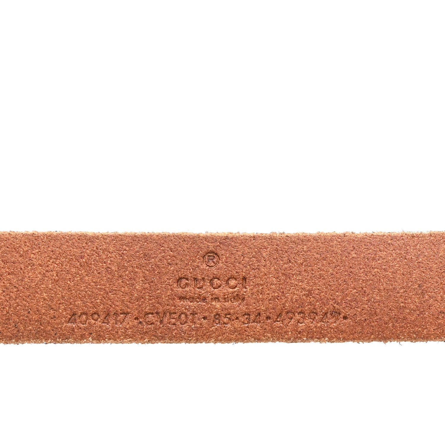 Gucci Faded Calfskin Double G 20mm Belt 85 34 Cuir 3 of 4
