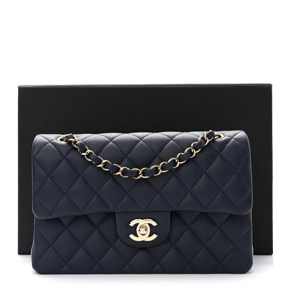 Chanel Caviar Quilted Small Double Flap Navy 11 of 11