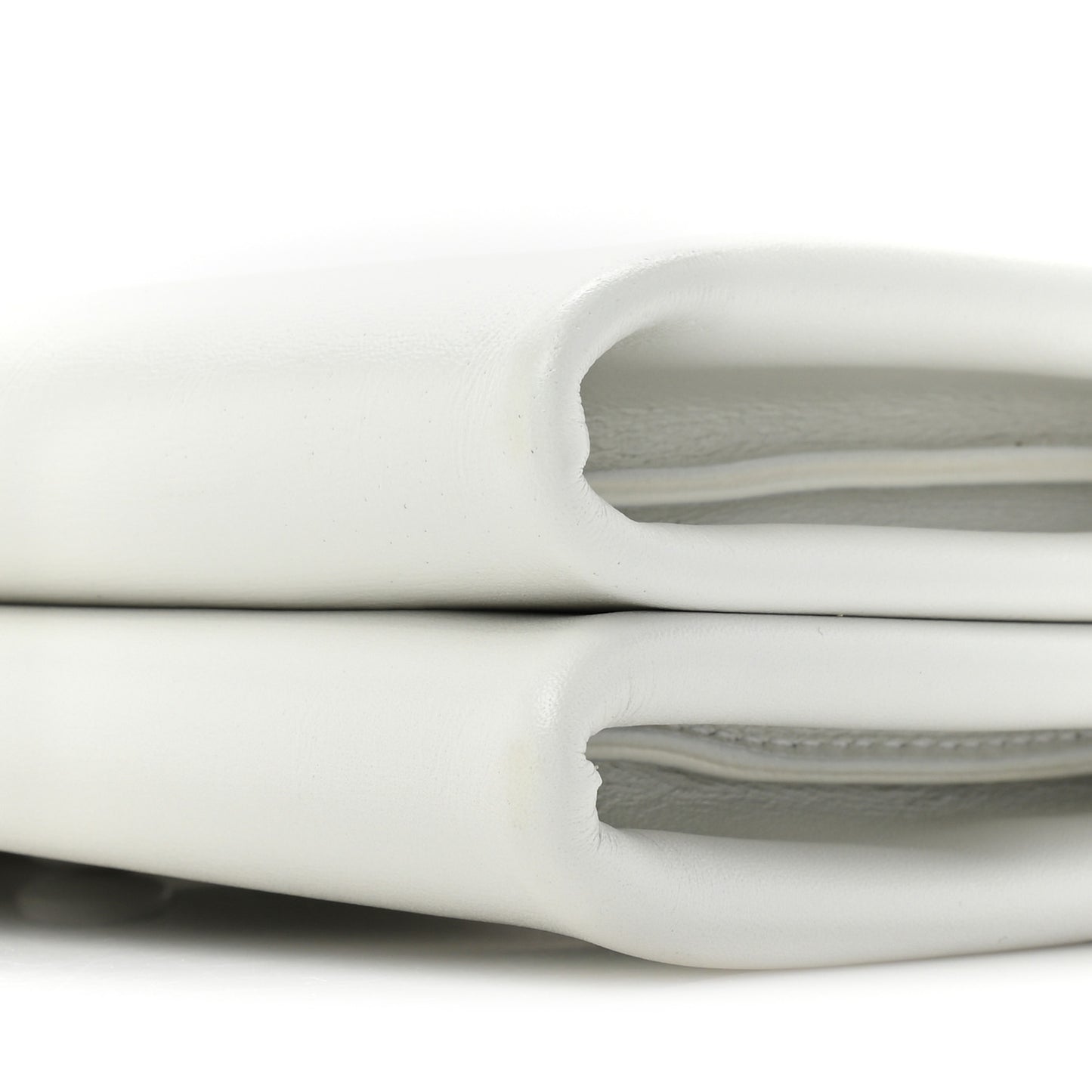 Calfskin Laser Cut Oum Double Envelope Clutch Crossbody White