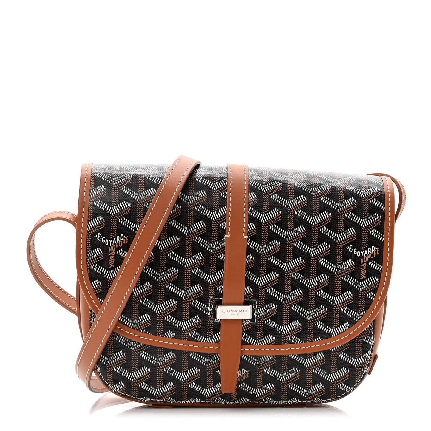 Goyardine Belvedere II PM Messenger Bag Black Gold