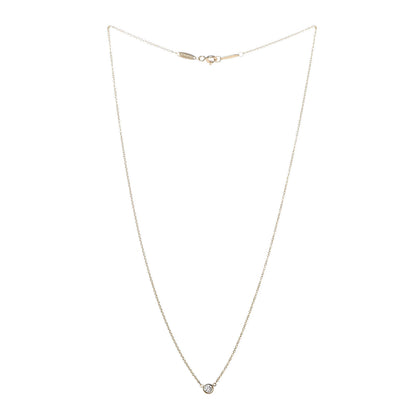 Tiffany 18K Yellow Gold Diamond .14ct Elsa Peretti Diamonds by the Yard Pendant Necklace 3 of 6