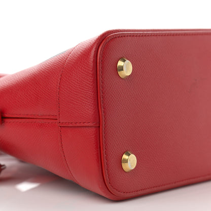 Balenciaga Signature Grained Calfskin Logo S Ville Top Handle Bag Rouge Lantern Black 9 of 15