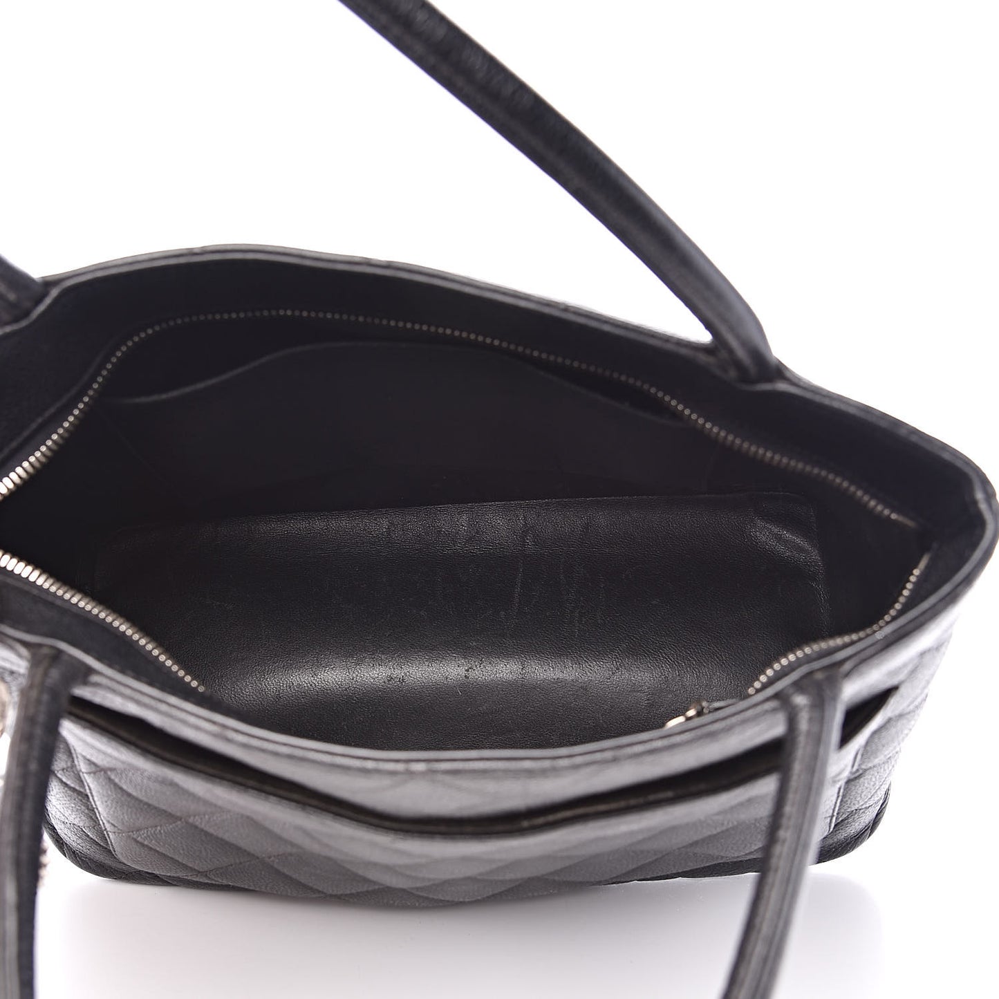 Caviar Quilted Medallion Tote Black