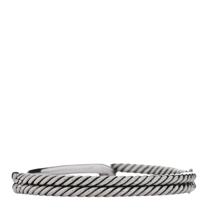 David Yurman Sterling Silver 18K Yellow Gold Single Loop Labyrinth Bracelet 2 of 3