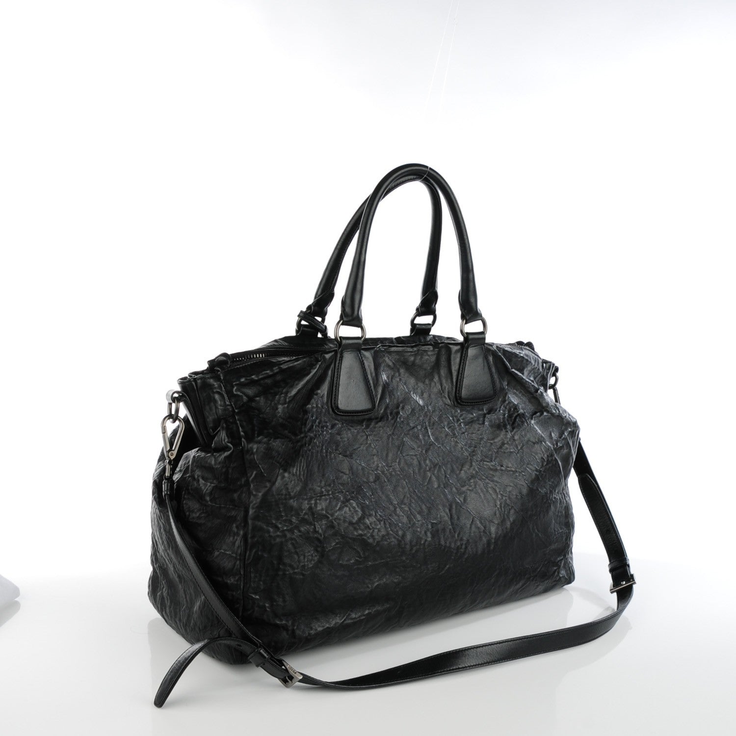 Prada Nappa Antique Satchel Nero Black 3 of 8