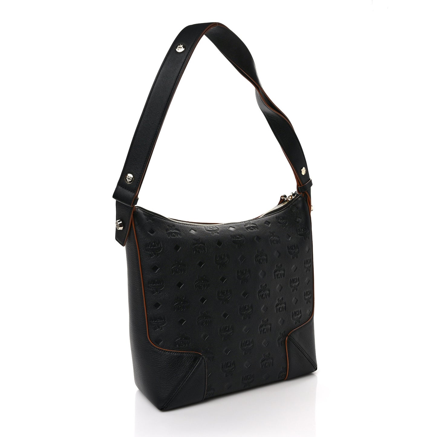 Calfskin Ottomar Monogram Medium Klara Hobo Black