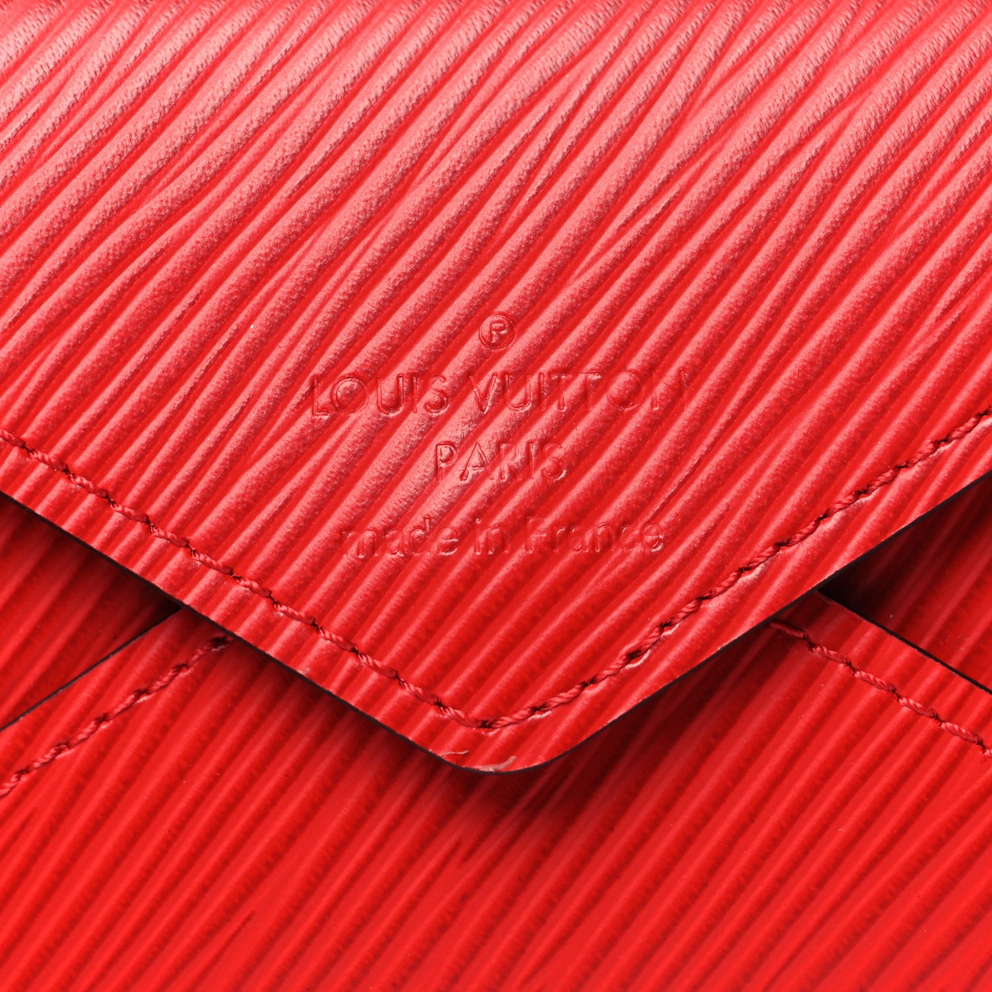 Epi Small Kirigami Pochette Insert Coquelicot