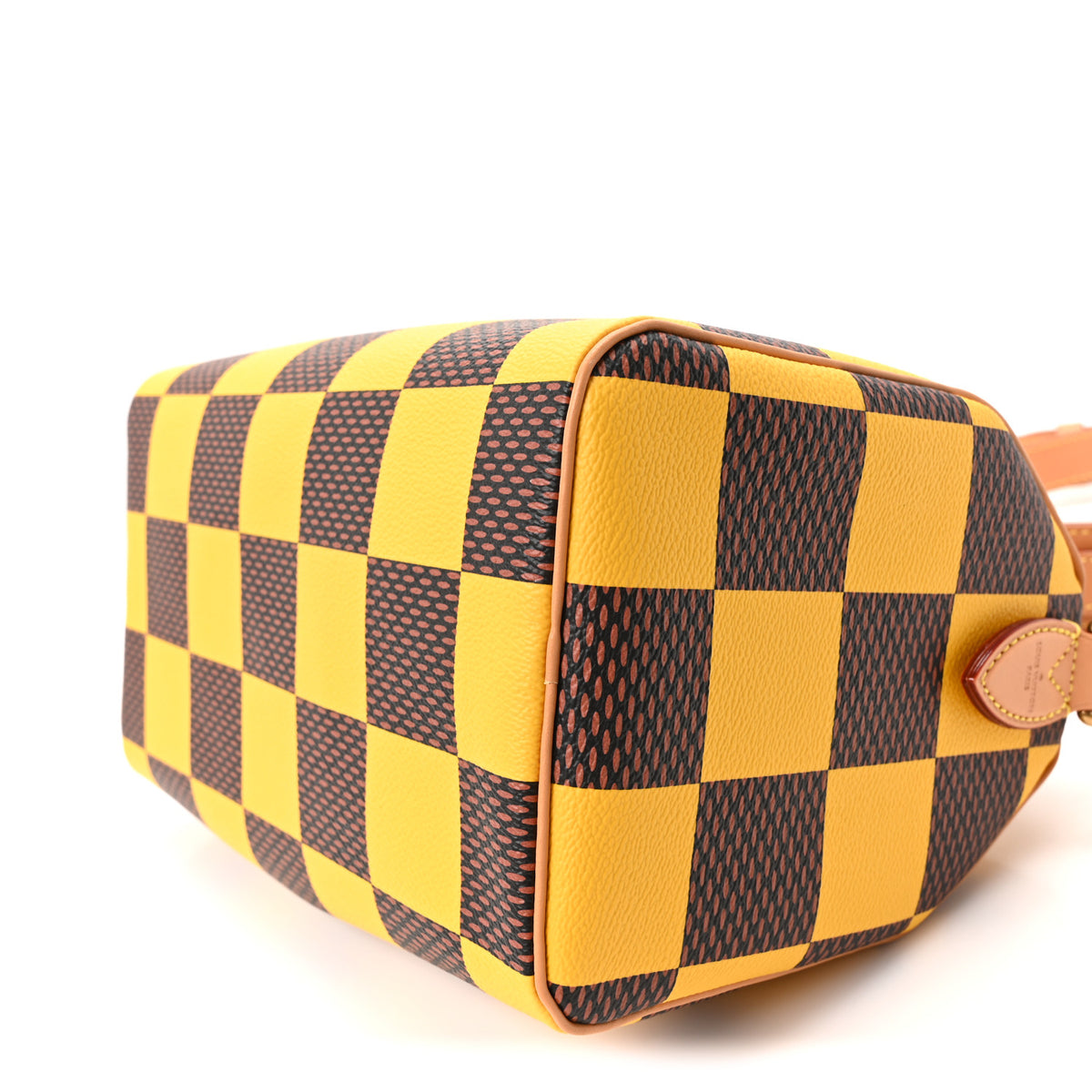 Damier Pop Speedy Bandouliere 25 Jaune Mat
