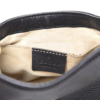 Gucci Pebbled Calfskin Small 1973 Chain Shoulder Bag Black 5 of 9