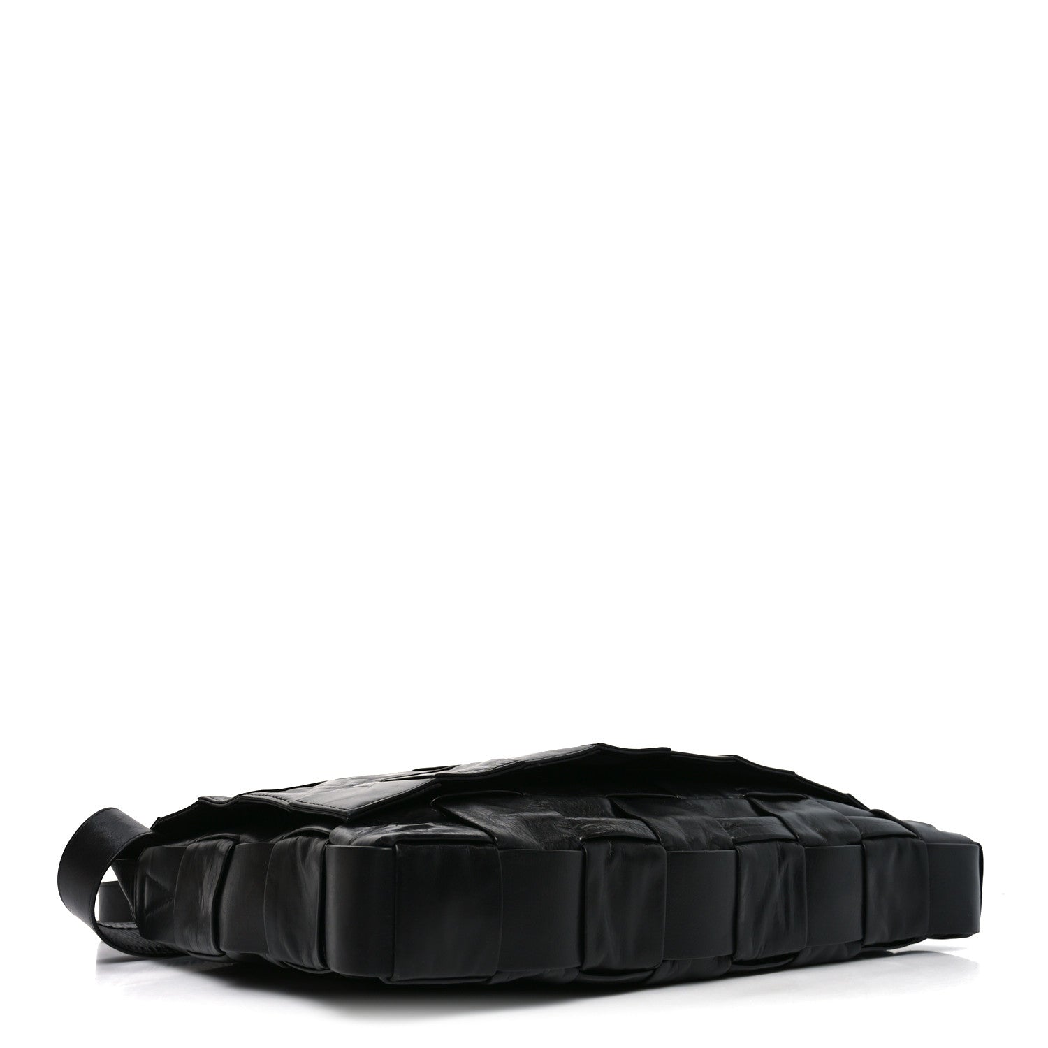 Bottega Veneta Paper Calfskin Maxi Intreccio Large Cassette Crossbody Bag Black 4 of 11