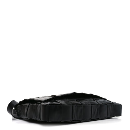Bottega Veneta Paper Calfskin Maxi Intreccio Large Cassette Crossbody Bag Black 4 of 11