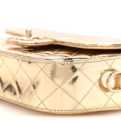 Chanel Mirror Calfskin Metallic Calfskin Medium Hollywood Boulevard Flap With Star Coin Purse Light Gold 10 of 11