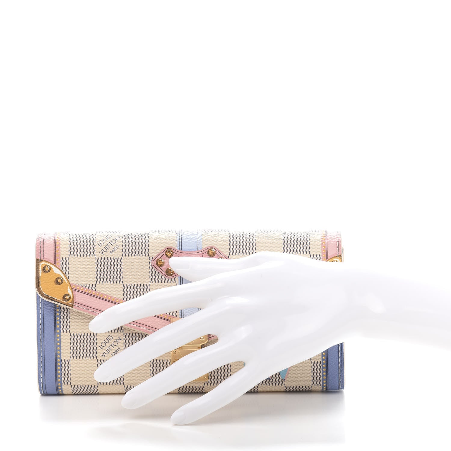 Louis Vuitton Damier Azur Summer Trunks Sarah Wallet NM 2 of 10