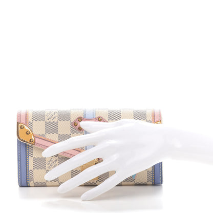 Louis Vuitton Damier Azur Summer Trunks Sarah Wallet NM 2 of 10
