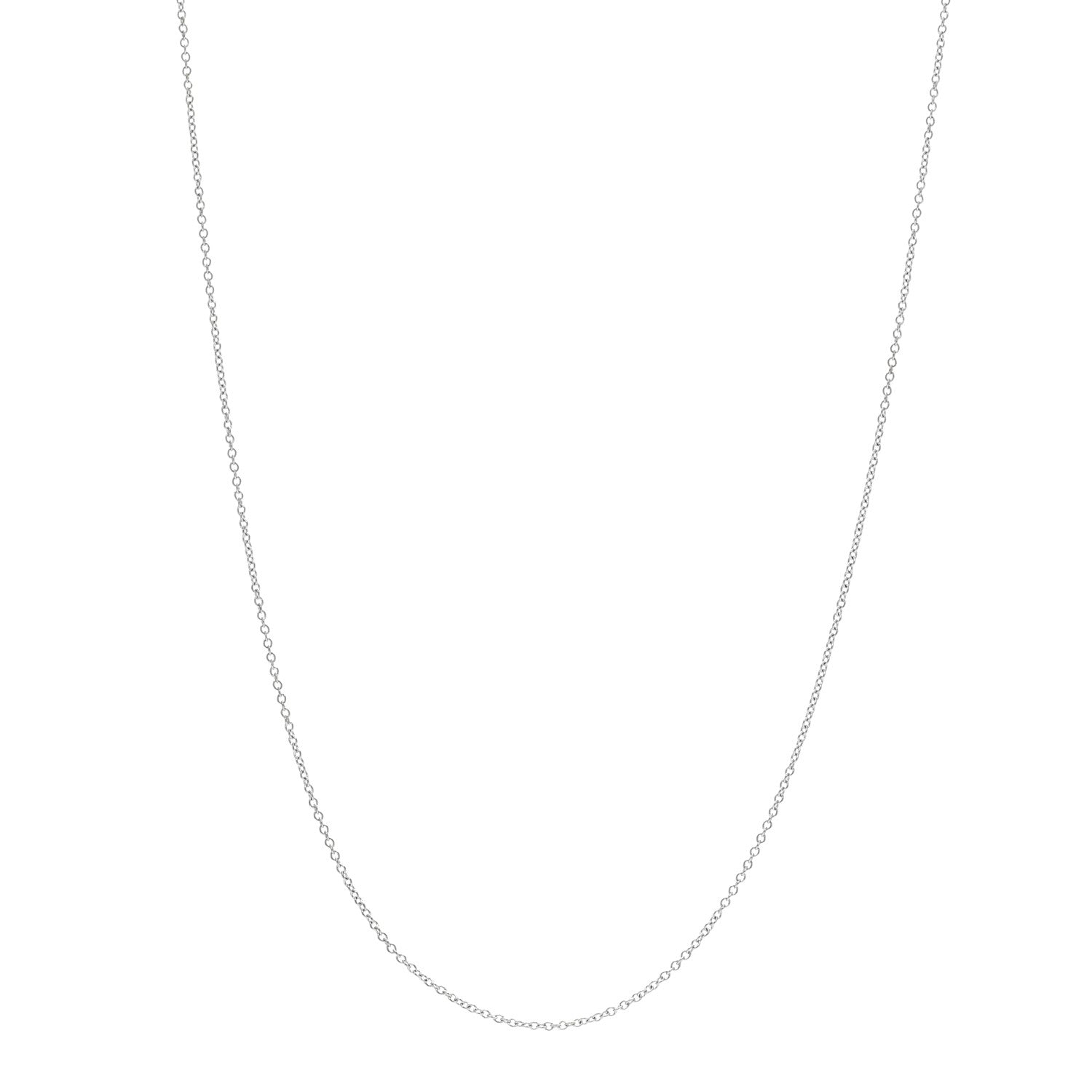 Tiffany 18K White Gold Chain Necklace 18" 1 of 4