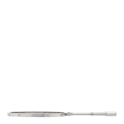 Cartier 18K White Gold Small LOVE Bracelet 18 5 of 6