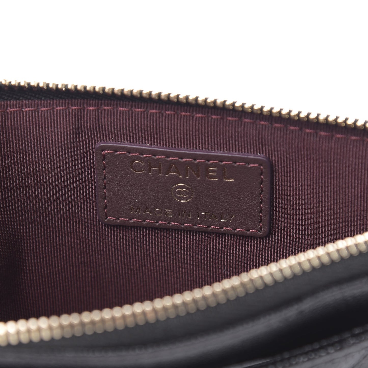 Caviar Quilted Classic Zip Pouch Black