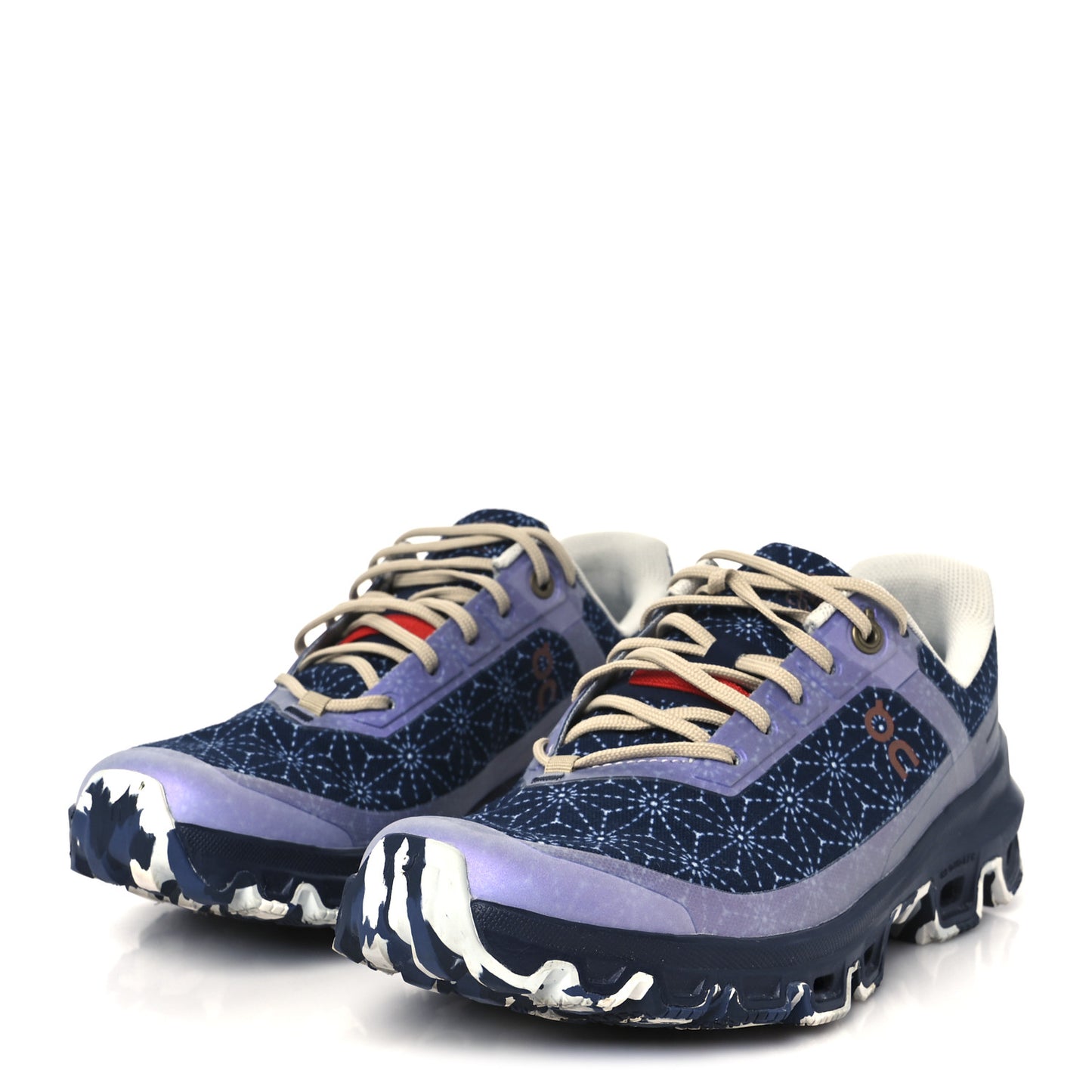X ON Canvas Mesh Star Print Cloudventure Sneakers 35.5 Space Blue