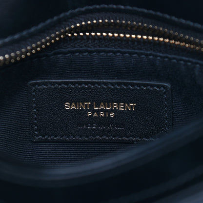 Saint Laurent Calfskin Y Quilted Monogram Toy Loulou Crossbody Bag Black 6 of 9