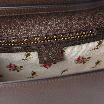 Gucci Calfskin Embroidered Medium Sylvie Top Handle Bag New Acero Multicolor 7 of 8