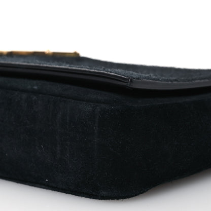 Saint Laurent Suede Monogram Tassel Kate 99 Baguette Bag Black 11 of 19