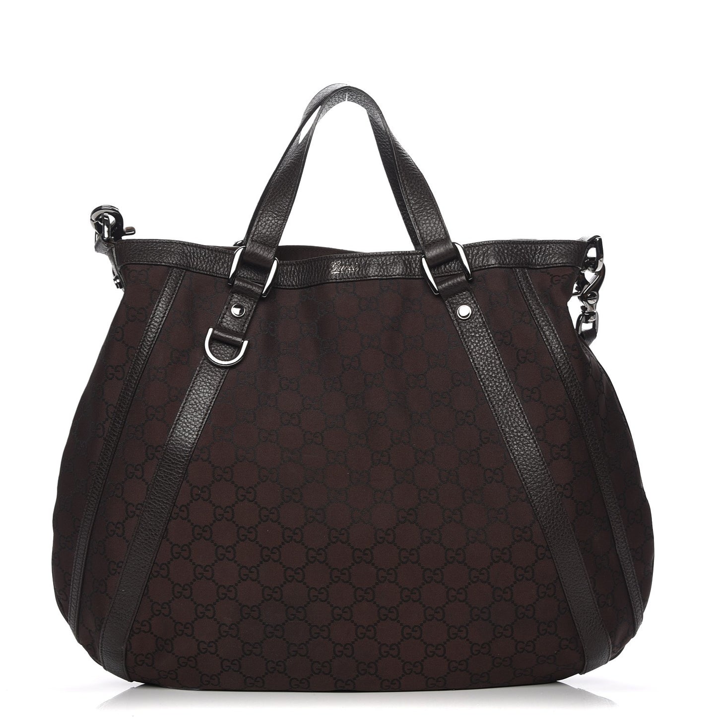 Monogram Medium Abbey Convertible Tote Dark Brown