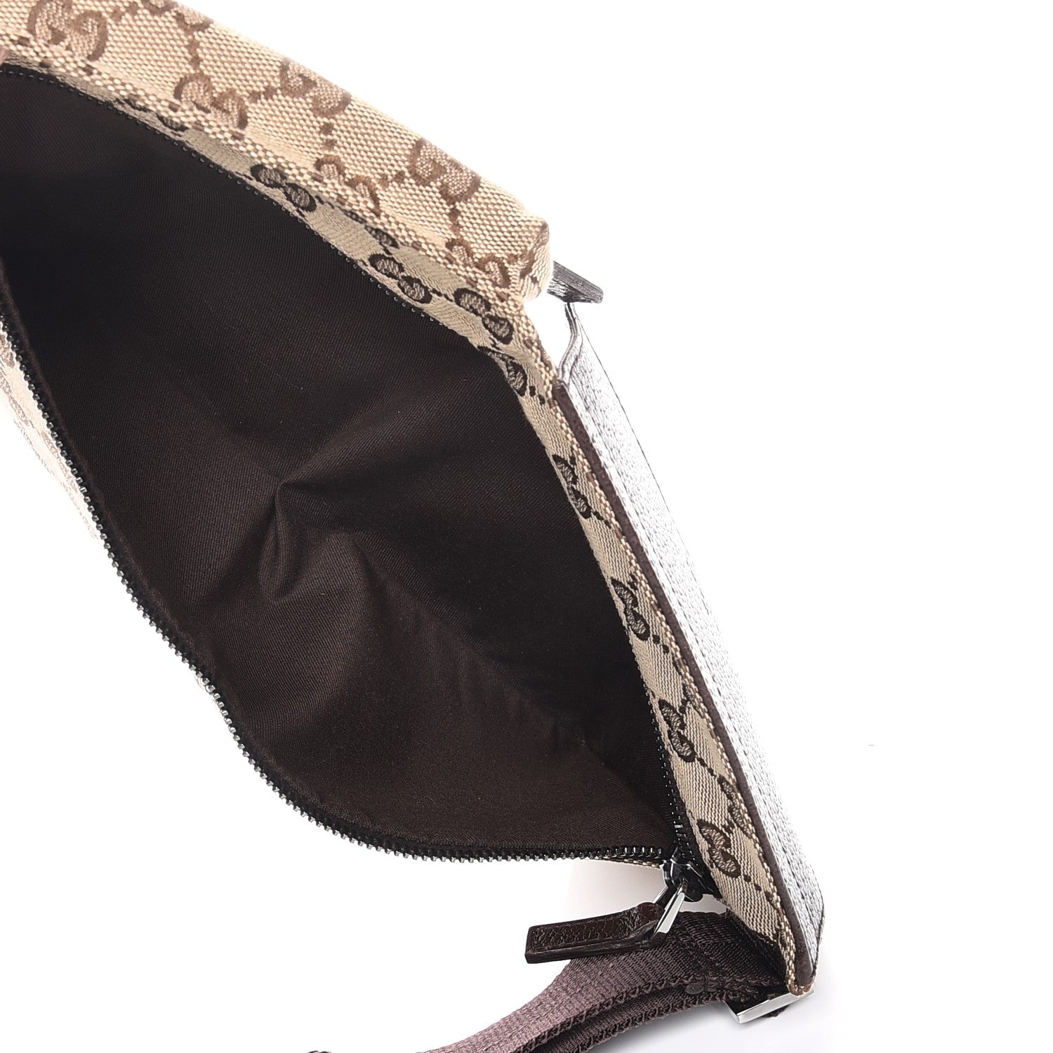 Gucci GG Monogram Double Pocket Belt Bag Dark Brown 5 of 8
