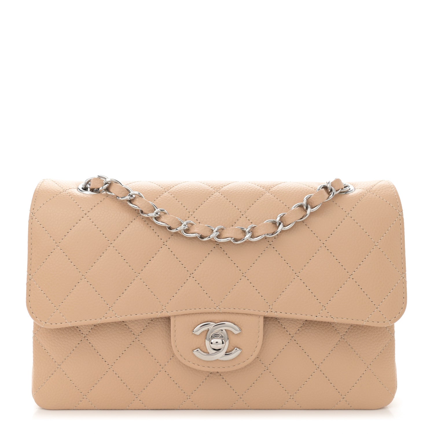 Chanel Caviar Quilted Small Double Flap Beige 1 of 10