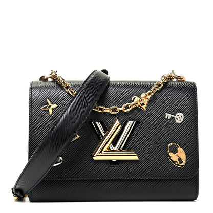 Louis Vuitton Epi Love Lock Twist Shoulder Bag MM Black 1 of 4