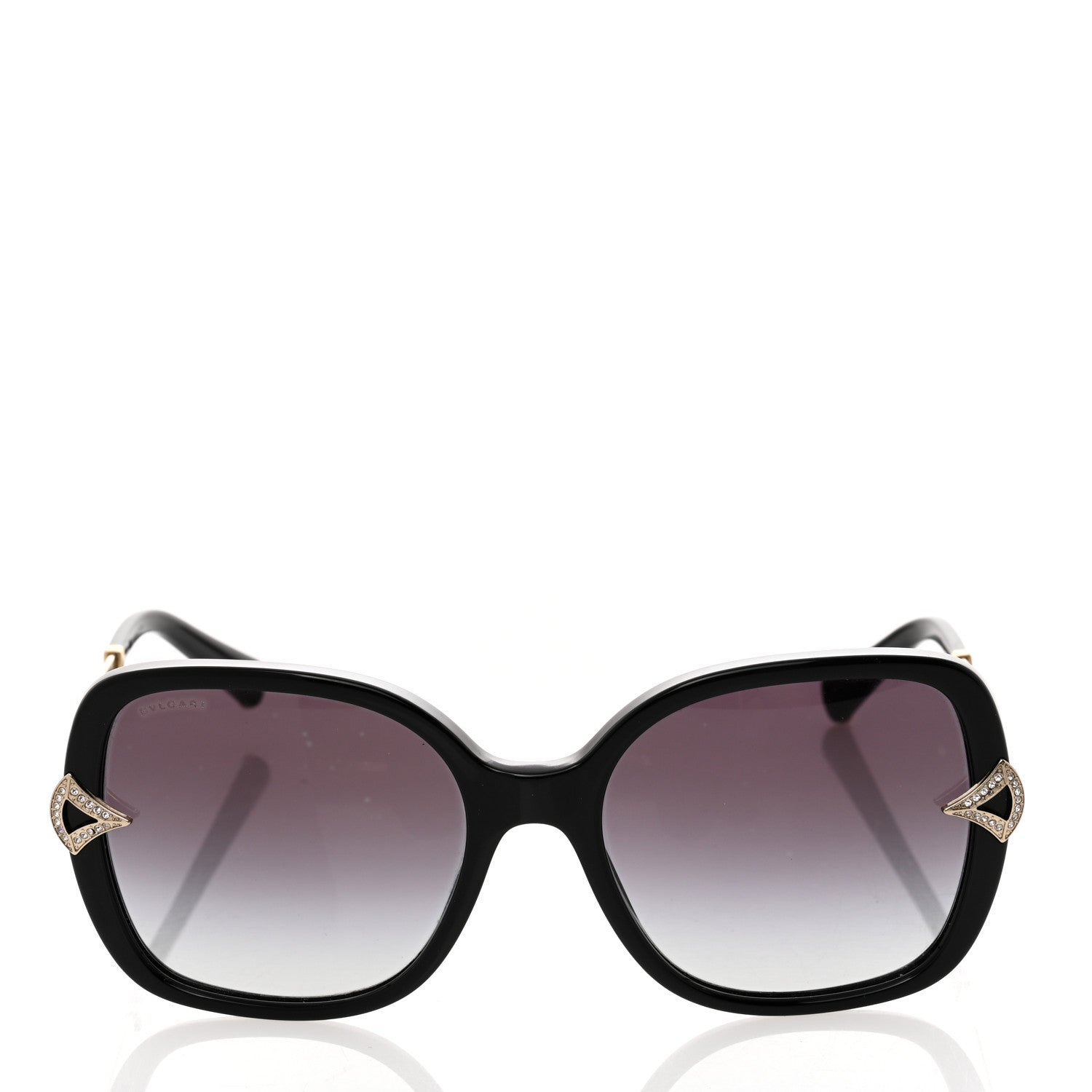 Bulgari Oversized Crystal Sunglasses 8217-B Black 2 of 7
