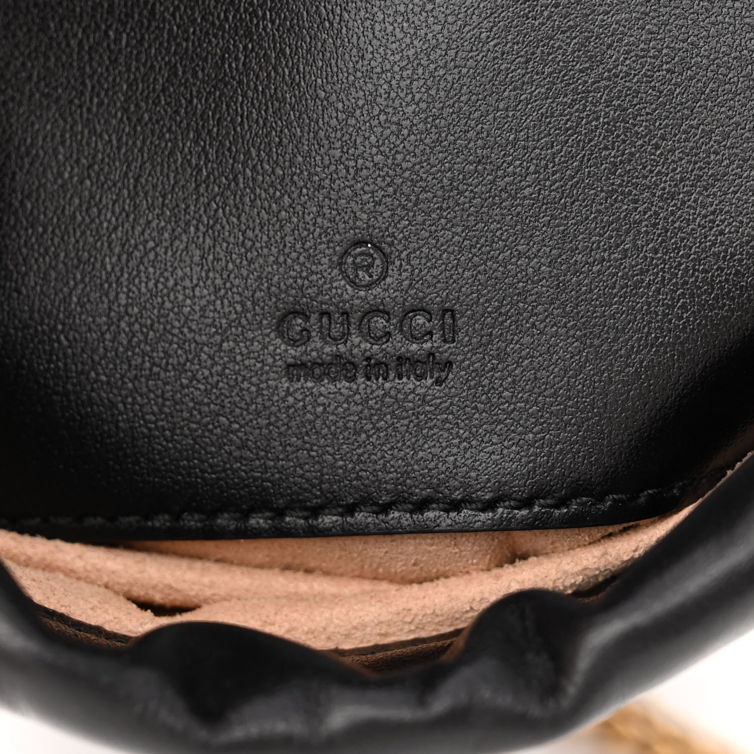 Gucci Calfskin Matelasse Mini GG Marmont 2.0 Bucket Bag Black 6 of 11