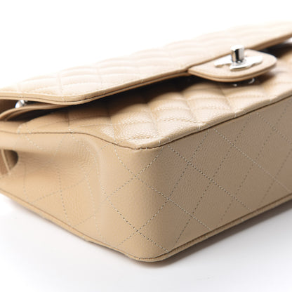 Chanel Caviar Quilted Medium Double Flap Beige 6 of 11