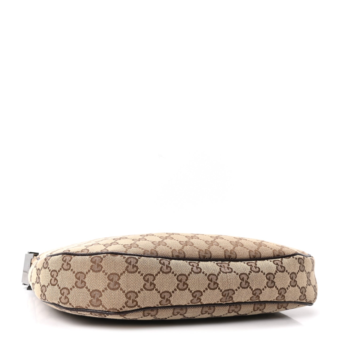 Monogram Web Medium Half Moon Hobo Dark Brown