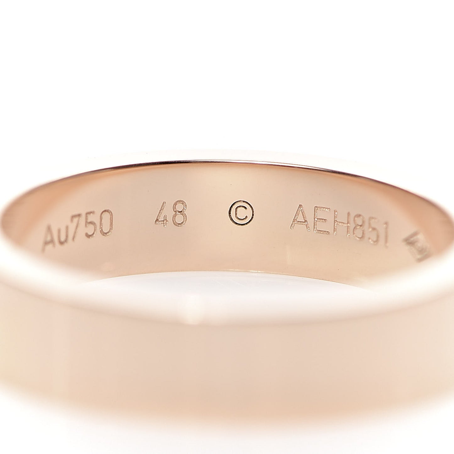 18K Pink Gold 4mm C De Wedding Band Ring 48 4.5
